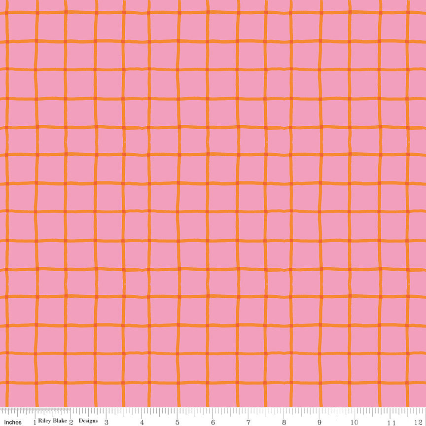100 Aker Woods Picnic Plaid Pink Yardage by Jill Howarth for Riley Blake Designs | C15176-PINK