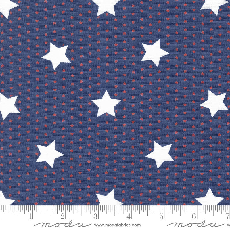 Star Spangled Salute Stars Twilight by April Rosenthal of Prairie Grass for Moda Fabrics | 24171 14