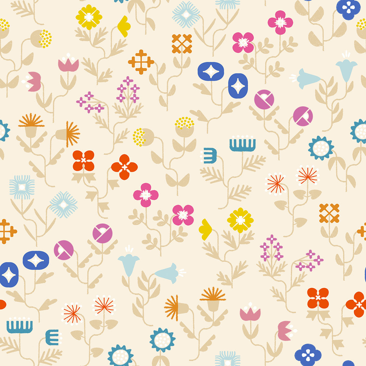 Salutations Forget Me Not Natural  Yardage by Rashida Coleman Hale for Ruby Star Society | RS1092 11