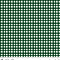 Charming Christmas Gingham Green Yardage by Kelsey Carlson for Riley Blake Designs | C16356-GREEN
