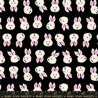 PRESALE Hello Alice Rushing Rabbit Black Yardage by Sarah Watts for Ruby Star Society | RS2125 14