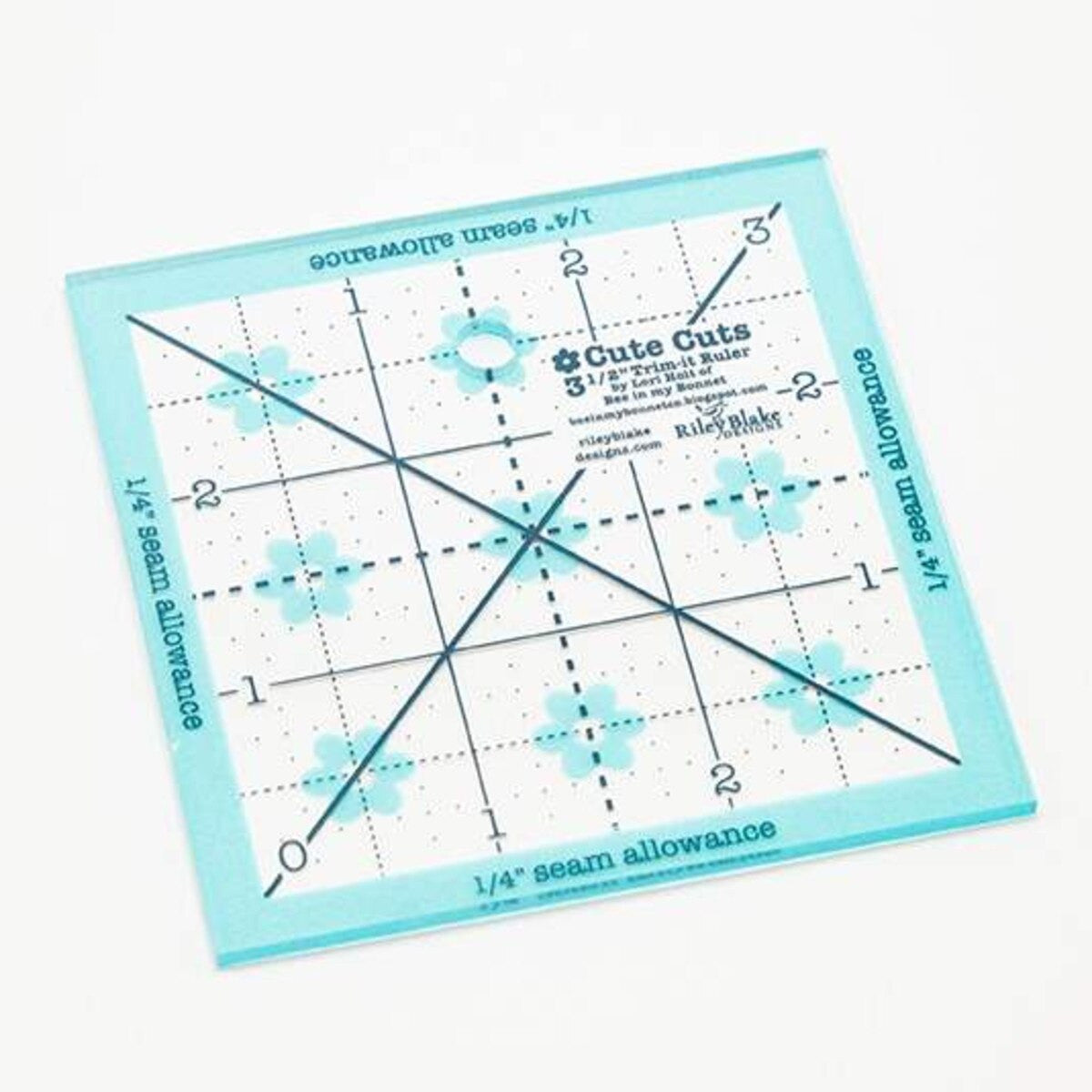 Lori Holt Cute Cuts Trim-it Ruler 3 1/2" x 3 1/2" by Lori Holt of Bee in My Bonnet | STTI-5525