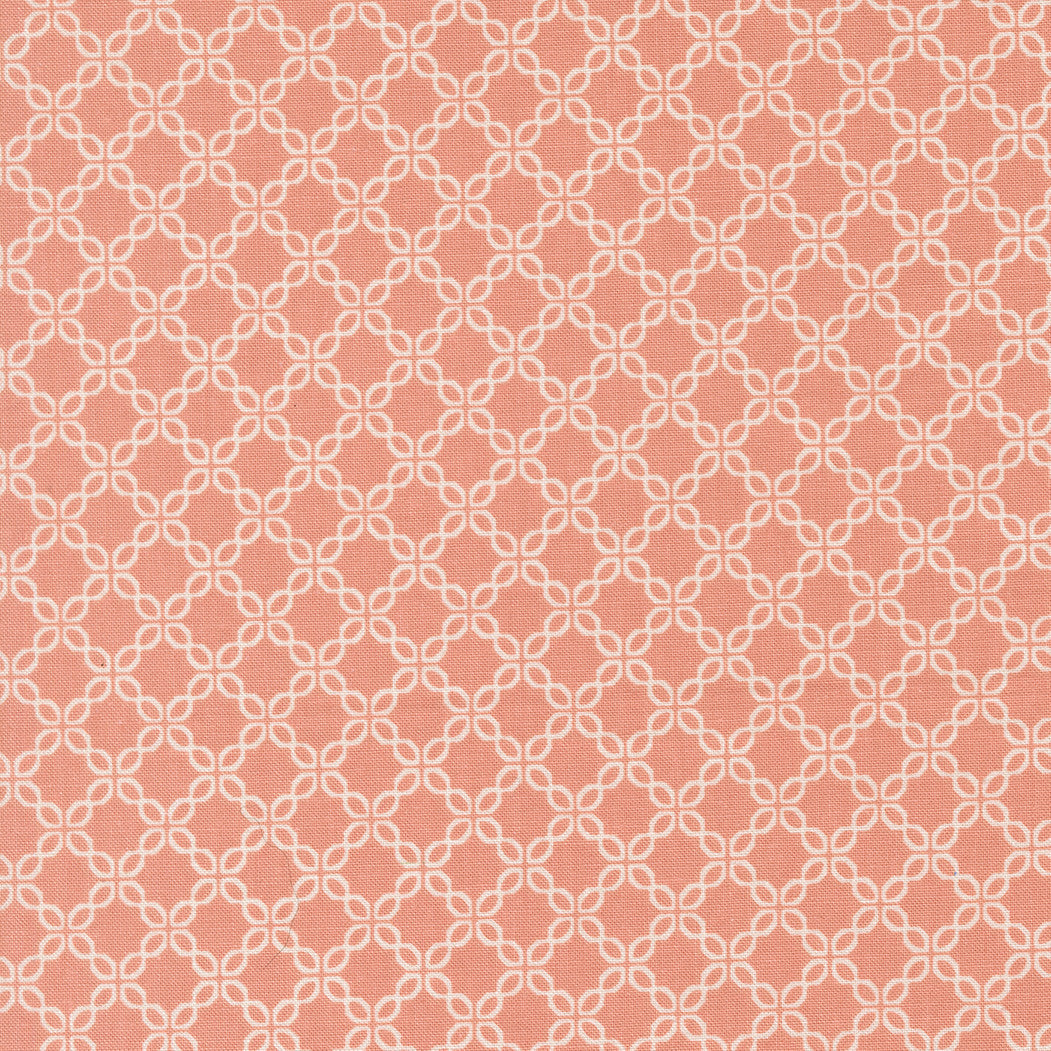 Sunbonnet Lattice Coral Yardage by Heather Briggs of My Sew Quilty Life for Moda Fabrics | 31768 31
