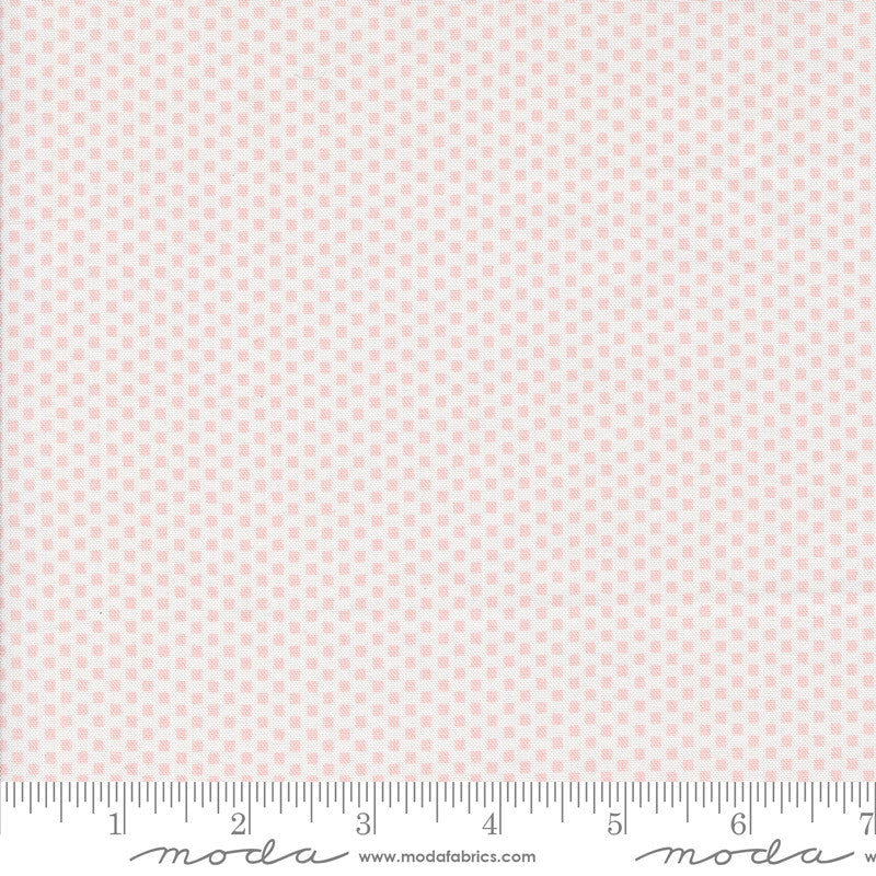 Mixed Bag of Bonbons Hopscotch White Pink Yardage by Jen Kingwell for Moda Fabrics | 18256 11
