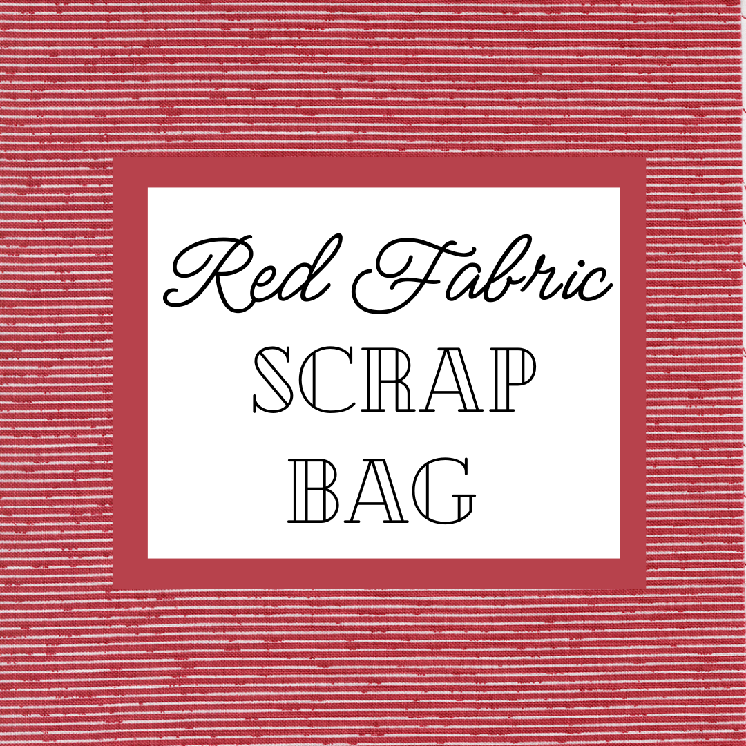 Red Fabric Scrap Bag | 100% Percent Cotton Fabric | Two Size Options!