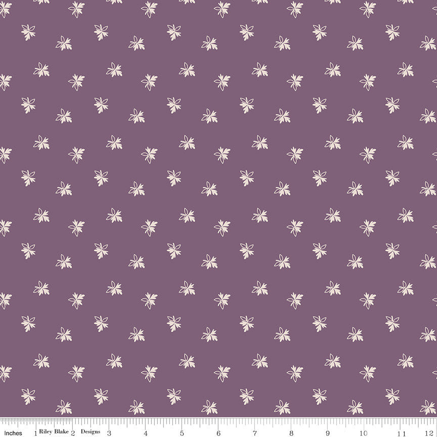 Gentler Times Endearing Plum Yardage by Lori Holt of Bee in My Bonnet For Riley Blake Designs | C16477-PLUM