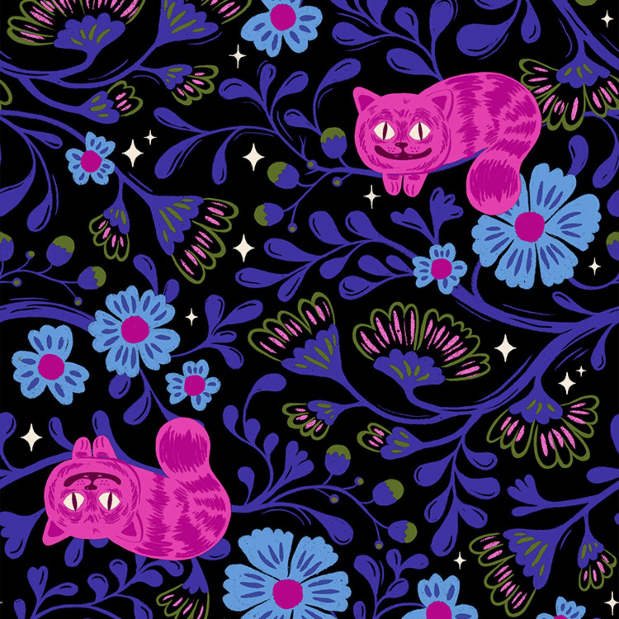 PRESALE Hello Alice Cheshire Black Yardage by Sarah Watts for Ruby Star Society | RS2123 14