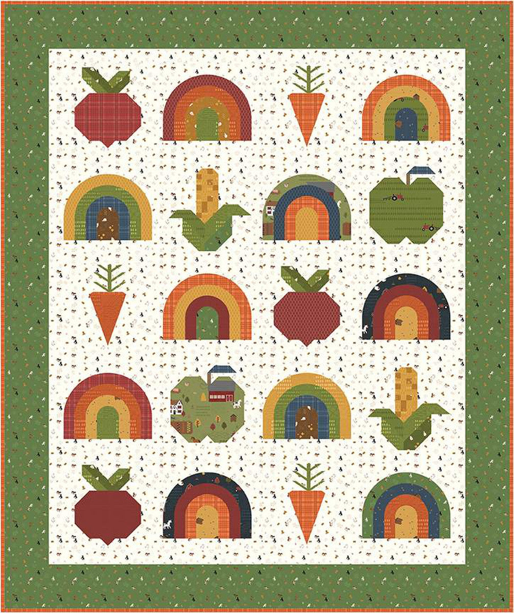 Sale! Eat the Rainbow Quilt Pattern by Jennifer Long of Bee Sew Inspired | P177 EATTHERAINBOW