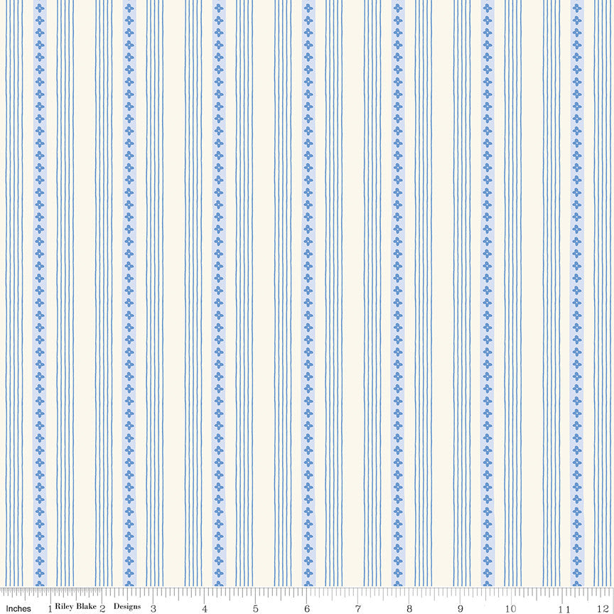 Penelope Stripes Cream Yardage by My Mind's Eye for Riley Blake Designs | C16645-CREAM
