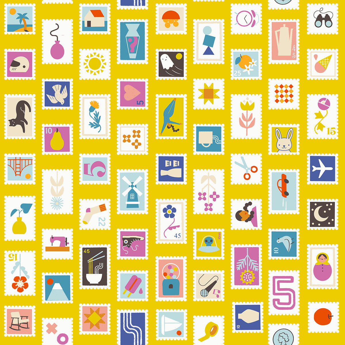 Salutations Stampy Golden Hour Yardage by Rashida Coleman Hale for Ruby Star Society | RS1089 12