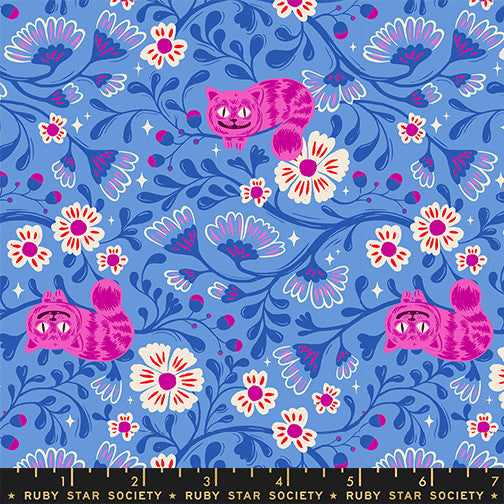 PRESALE Hello Alice Cheshire Lindley Blue Yardage by Sarah Watts for Ruby Star Society | RS2123 13