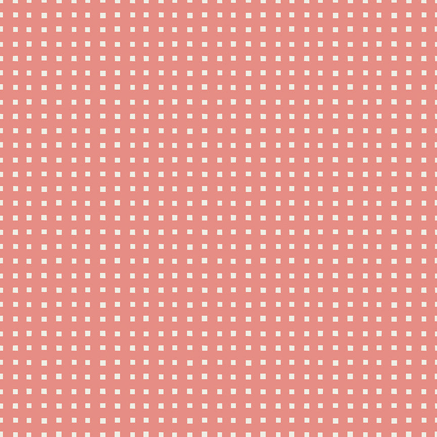 Ivy Reese Simple Gingham Coral Yardage by Deena Rutter for Riley Blake Designs | C16604-CORAL