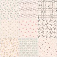 Gentler Times Custom Fat Quarter Bundle Low Volume Backgrounds by Lori Holt of Bee in My Bonnet  | 9 Fat Quarters