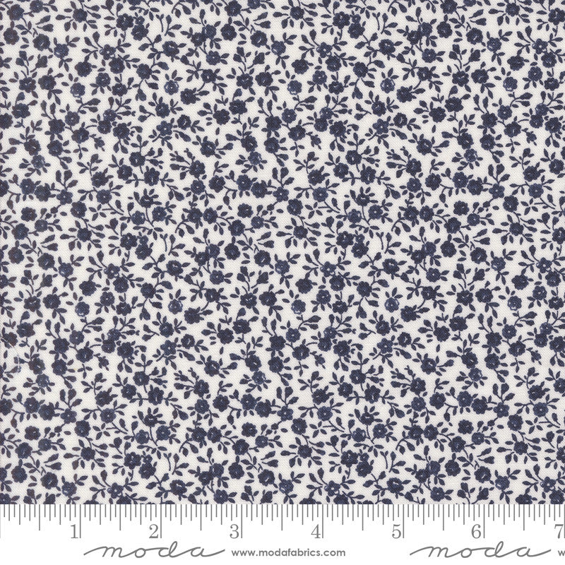 Summertime Bloom Cream Navy Yardage by Camille Roskelley for Moda Fabrics | 55321 31