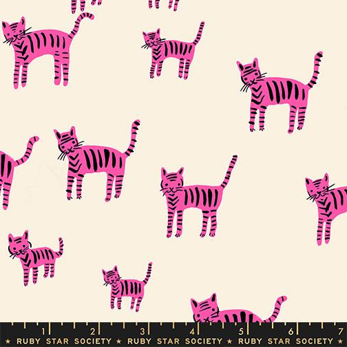 PRESALE Catnap Tiger Stripes Turquoise Yardage by Alexia Abegg for Ruby Star Society | RS4132 14