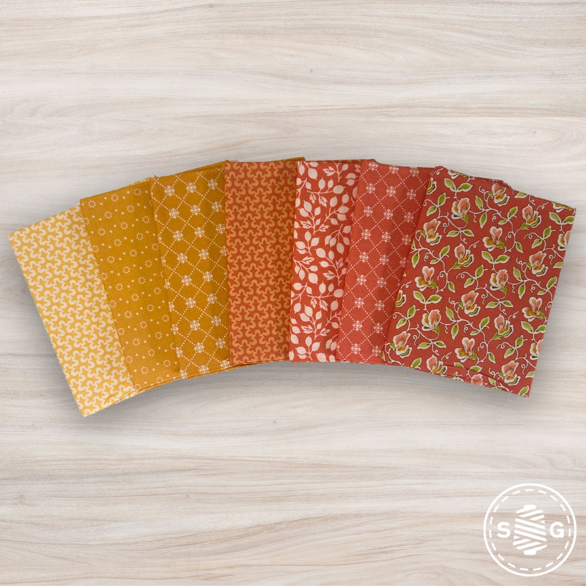 Portofino Custom Fat Quarter Bundle Golden Gelato by Fig Tree & Co for Moda Fabrics | 7 Fat Quarters