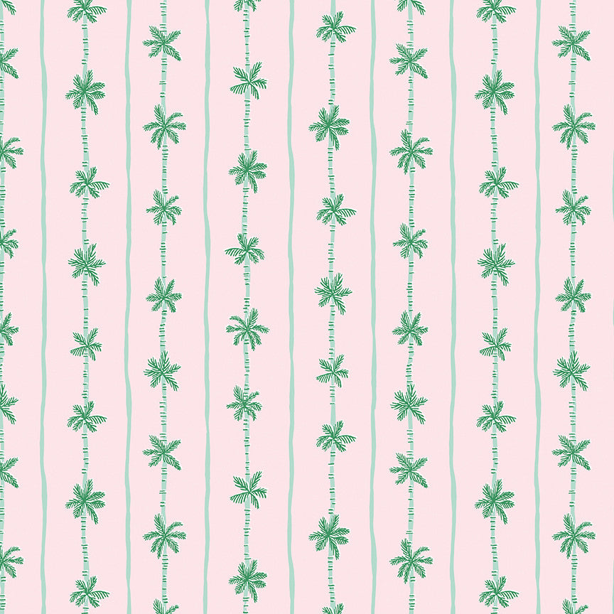 Forever Neverland Palm Stripe Pink Yardage by Jill Howarth for Riley Blake Designs | C15906-PINK
