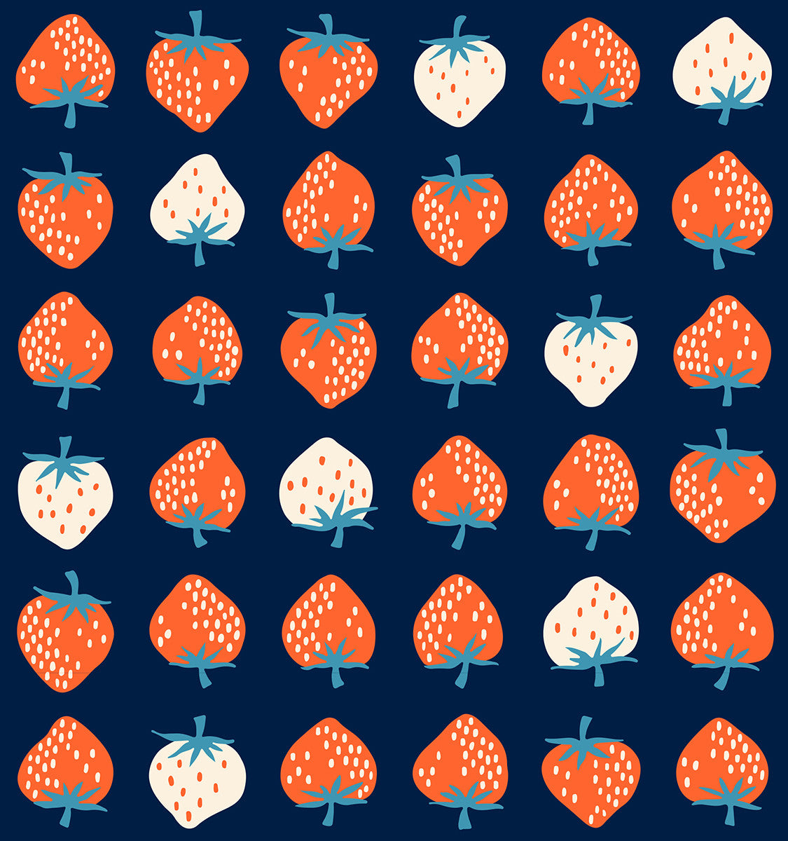Strawberry Navy Strawberry Yardage by Kimberly Kight for Ruby Star Society | RS3084 23
