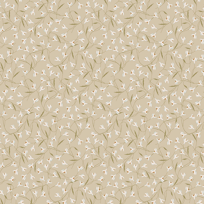 Threads of Grace Snow Drop Taupe Yardage by Kassidy Grace for Riley Blake Designs | C16822-TAUPE