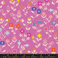 Salutations Forget Me Not Heliotrope Yardage by Rashida Coleman Hale for Ruby Star Society | RS1092 13