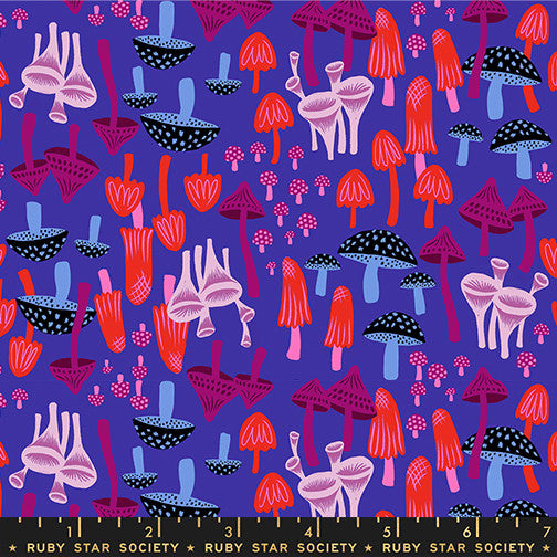 PRESALE Hello Alice Mushroom Land Blacklight Yardage by Sarah Watts for Ruby Star Society | RS2124 14