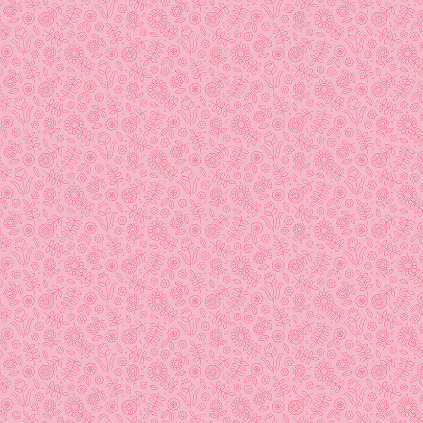 Little Darlin' Tonal Floral Pink Yardage by the RBD Designers for Riley Blake Designs | C16972-PINK