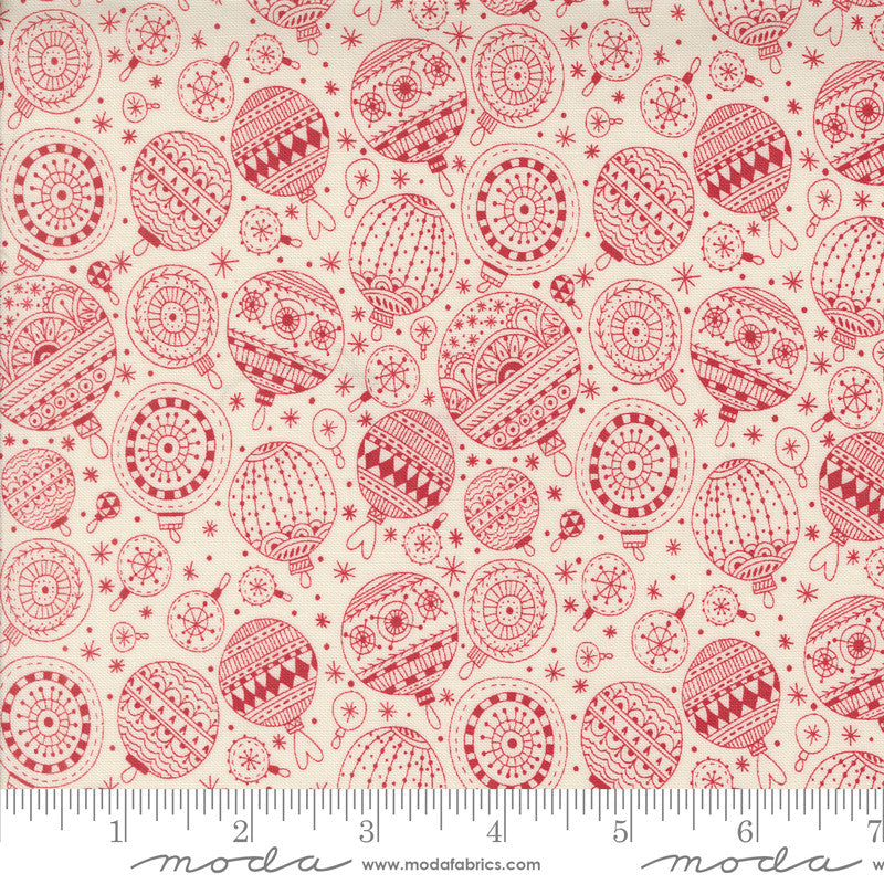 Emmitt and Ivy Ornaments Red Yardage by Sweetwater for Moda Fabrics | 55694 22