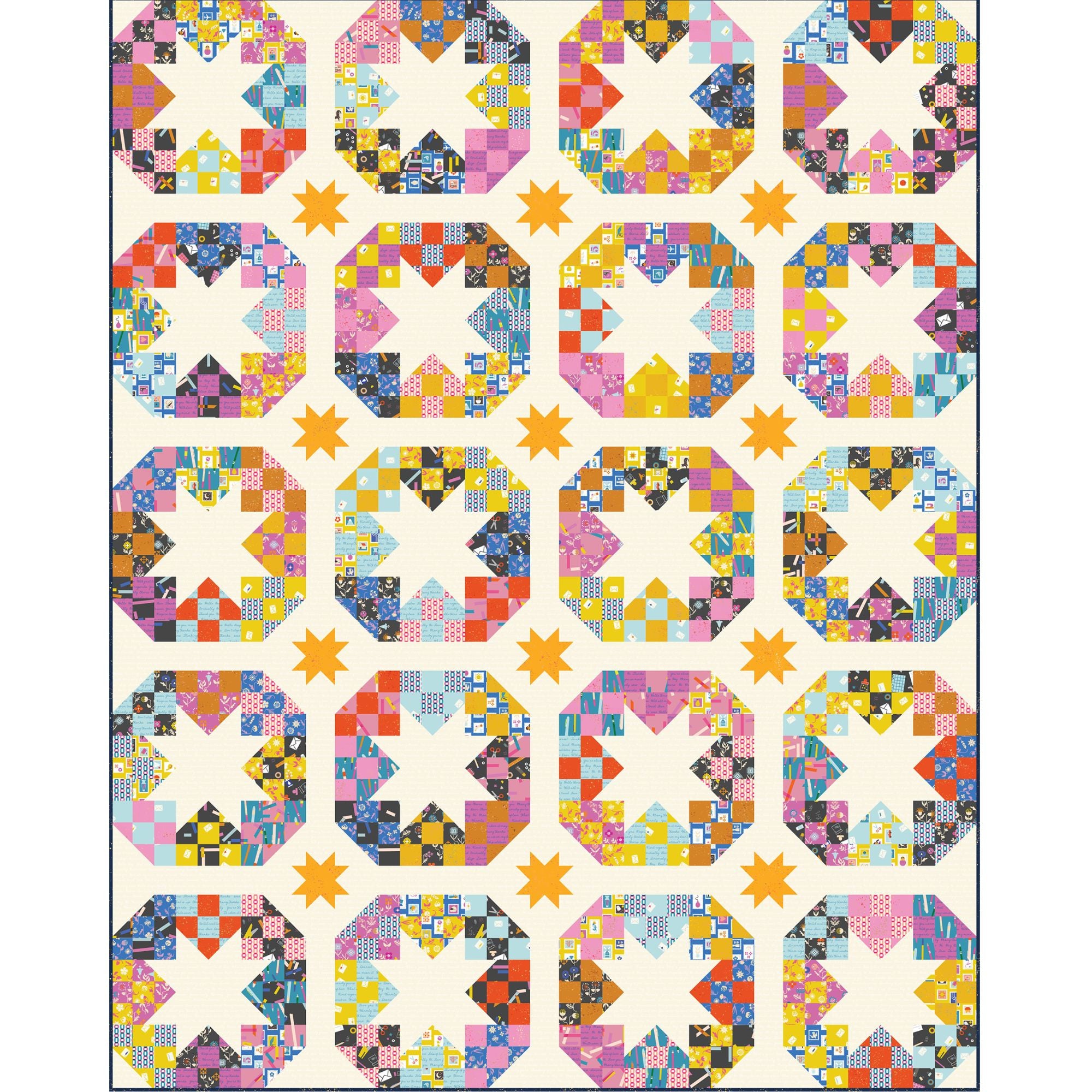 Disco Stars Custom Quilt Kit With Salutations by Rashida Coleman Hale | Pattern by Modernly Morgan