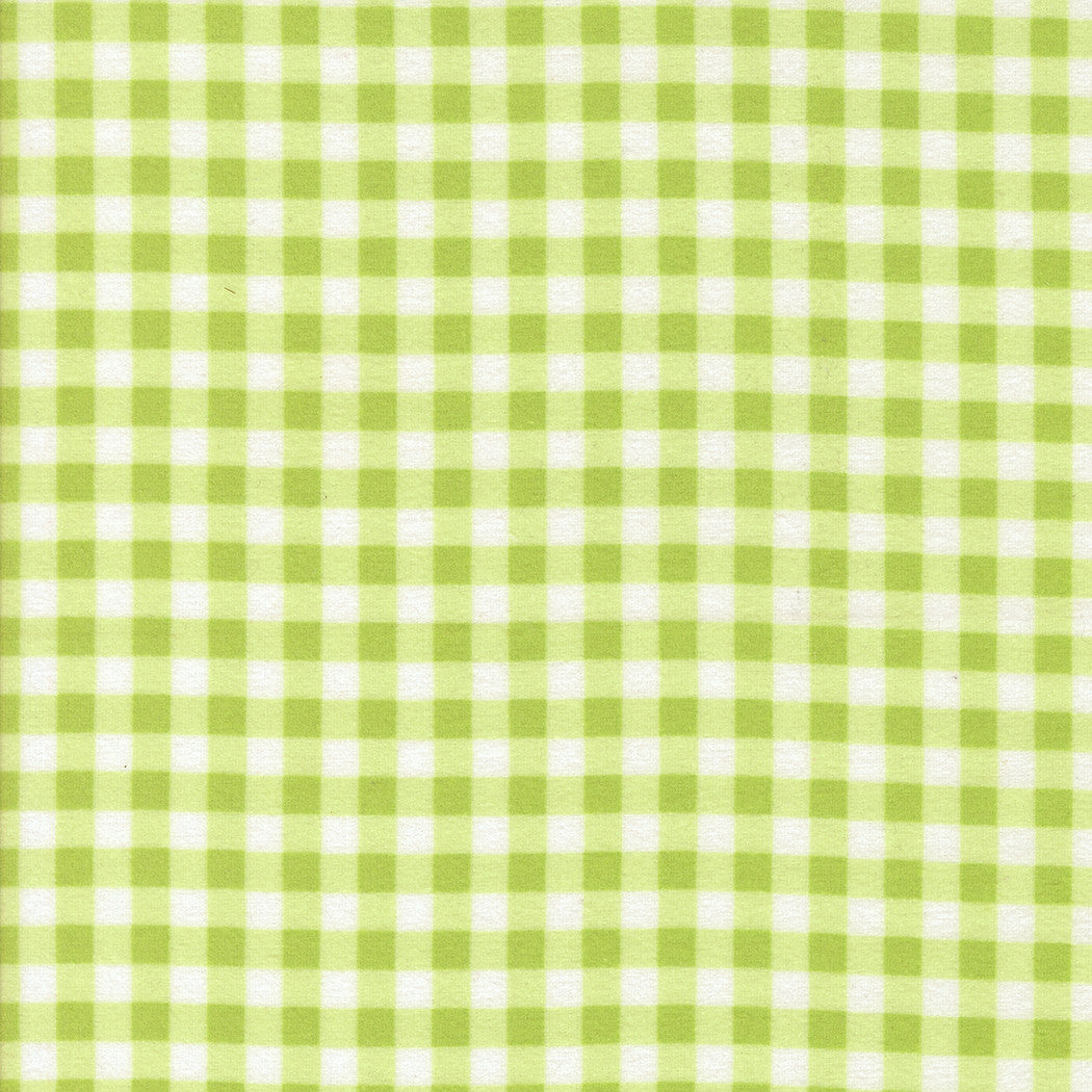 Sherbet Sunshine Flannel Gingham Leaf Yardage by Corey Yoder for Moda Fabrics | 29224 18F