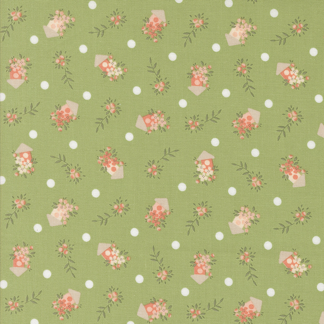 Abloom Birdhouses Cucumber Yardage by Corey Yoder for Moda Fabrics | 29213 17