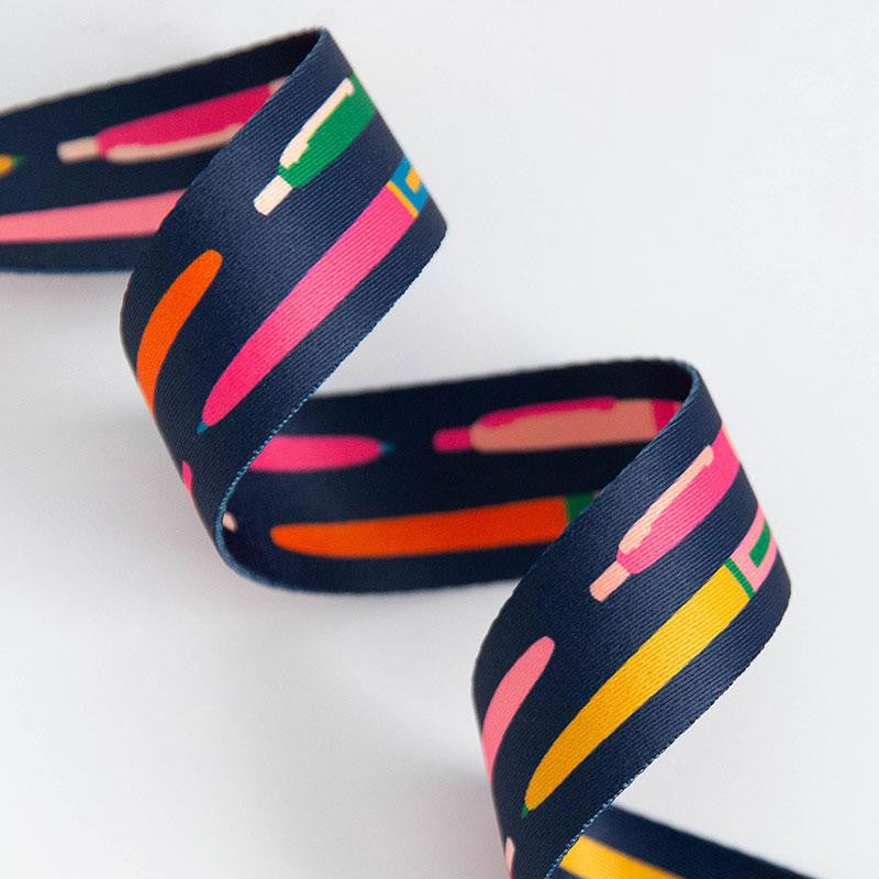 Ruby Star Webbing Pens In Navy 1.5" Width | Cut Options | SSCWEB 39