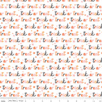PRESALE Hey Pumpkin Trick or Treat White Yardage by My Mind's Eye for Riley Blake Designs | C16034-WHITE