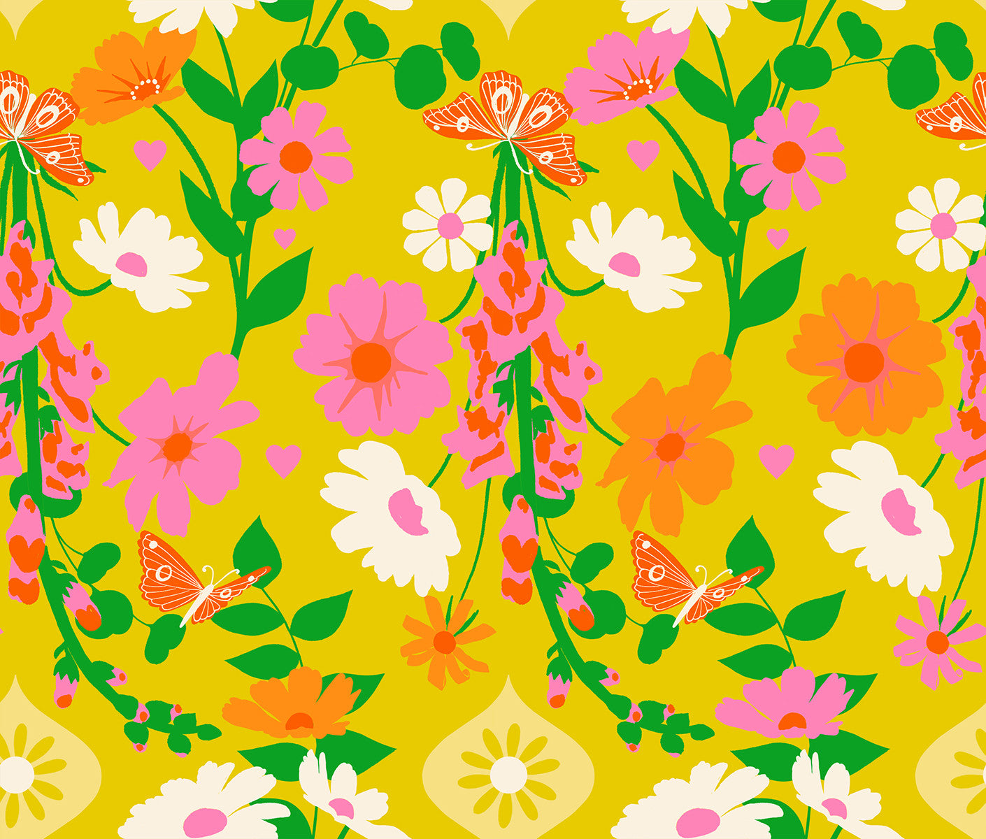Best Day Ever Foxgloves Golden Hour Yardage by Melody Miller for Ruby Star Society | RS0106 11