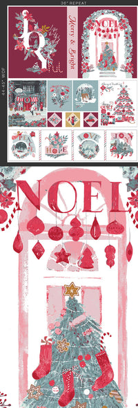 Adventale Merry Everything Panel by Katarina Roccella for Art Gallery Fabrics | Panel Size 36" x 44" | ADV25917