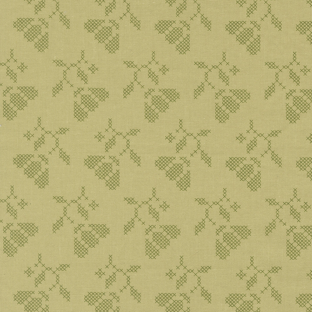 Sunbonnet Blooming Stitches Pear Yardage by Heather Briggs of My Sew Quilty Life for Moda Fabrics | 31764 18