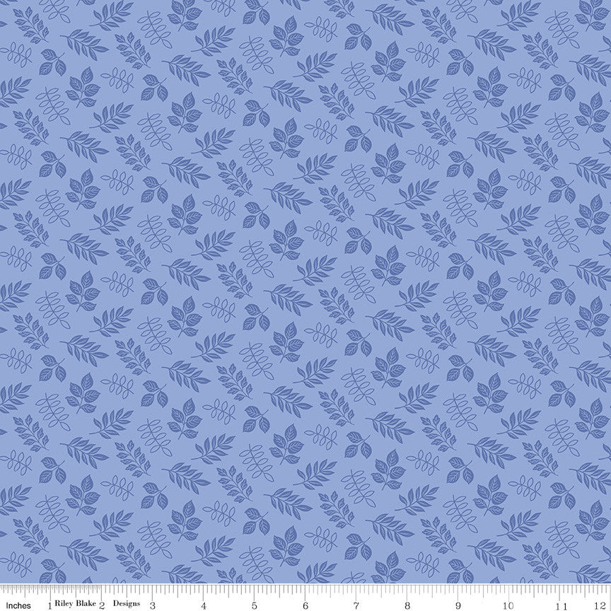 Little Darlin' Leaves Periwinkle Yardage by the RBD Designers for Riley Blake Designs | C16974-PERIWINKLE