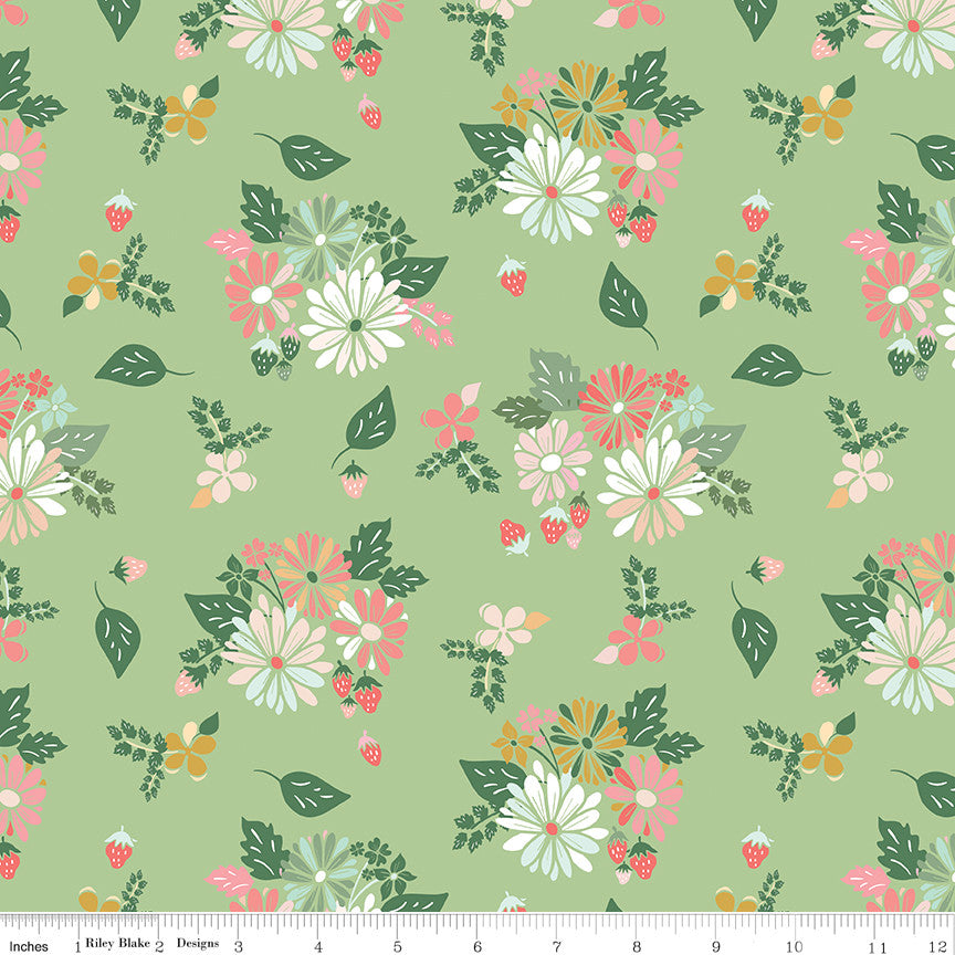 Clover Farm Main Pistachio Yardage by Gracey Larson for Riley Blake Designs | C14760 PISTACHIO | Cut Options