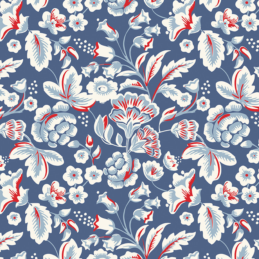 Freedom Garden Main Cornflower Yardage by My Mind's Eye for Riley Blake Designs | C15620-CORNFLOWER