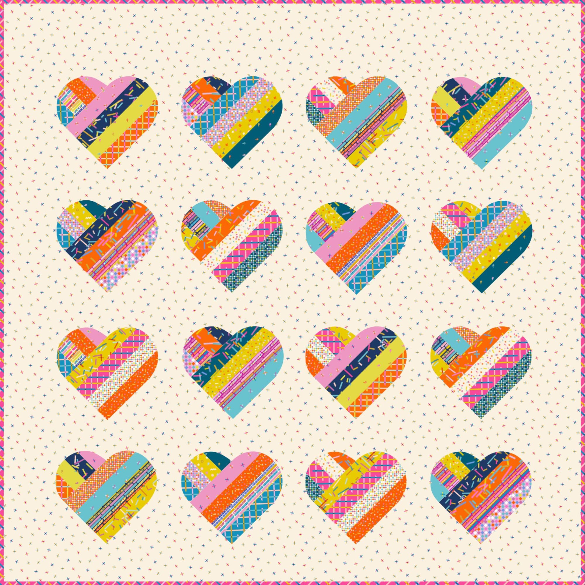 Meant to Be Custom Quilt Kit With Washi Plus by Rashida Coleman Hale | Quilt Size 74" x 74"