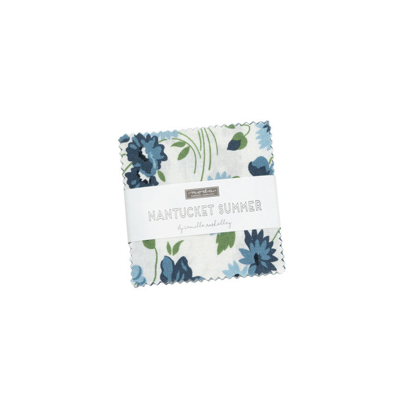 Nantucket Summer Mini Charm by Camille Roskelley for Moda Fabrics | 42 Precut 2.5" Squares | 55260MC