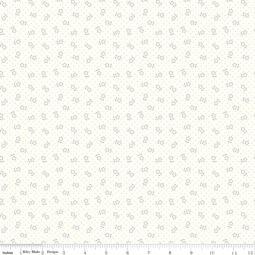 Mary Catherine Flower Dots Cloud Yardage by Amy Smart for Riley Blake Designs | C16705-CLOUD