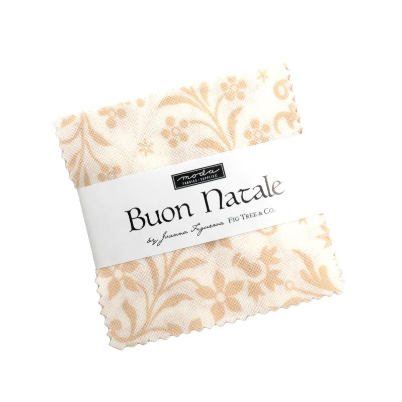 Buon Natale Mini Charm 2.5" by Fig Tree & Co for Moda Fabrics | 42 Precut 2.5" Squares | 35400MC