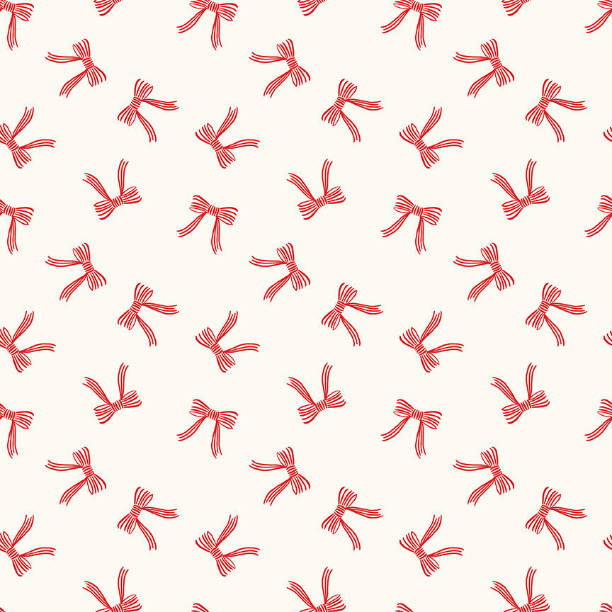 Designer Flannel Bows Cream Yardage by My Mind's Eye for Riley Blake Designs | F16525-CREAM