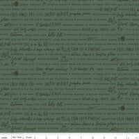 Happy Fall Days Autumn Words Green Yardage by Kelsey Carlson for Riley Blake Design | C16342-GREEN
