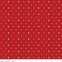 Charming Christmas Stars Red Yardage by Kelsey Carlson for Riley Blake Designs | C16355-RED