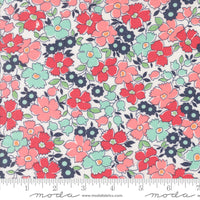 Summertime Flower Patch Cream Yardage by Camille Roskelley for Moda Fabrics | 55323 11