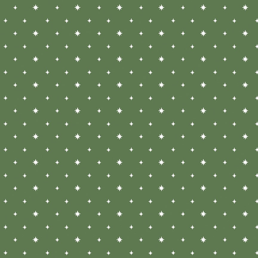 Charming Christmas Stars Green Yardage by Kelsey Carlson for Riley Blake Designs | C16355-GREEN