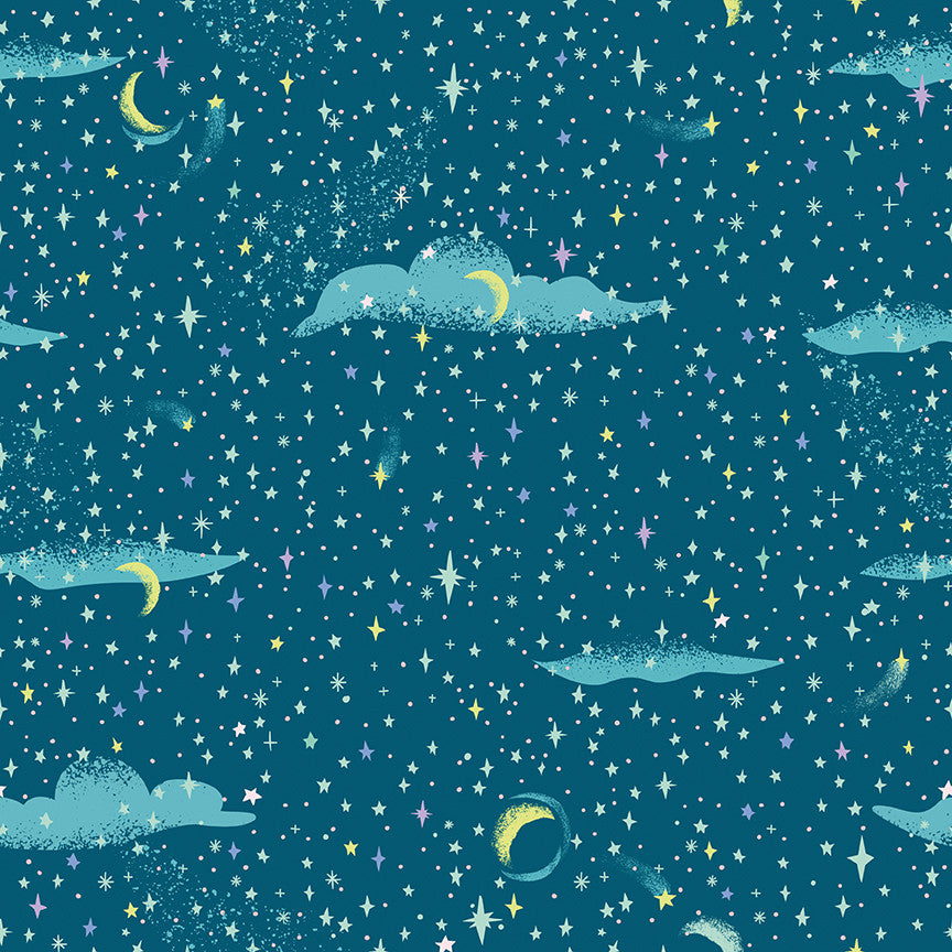 Forever Neverland Pixie Dust Night Yardage by Jill Howarth for Riley Blake Designs | C15905-NIGHT
