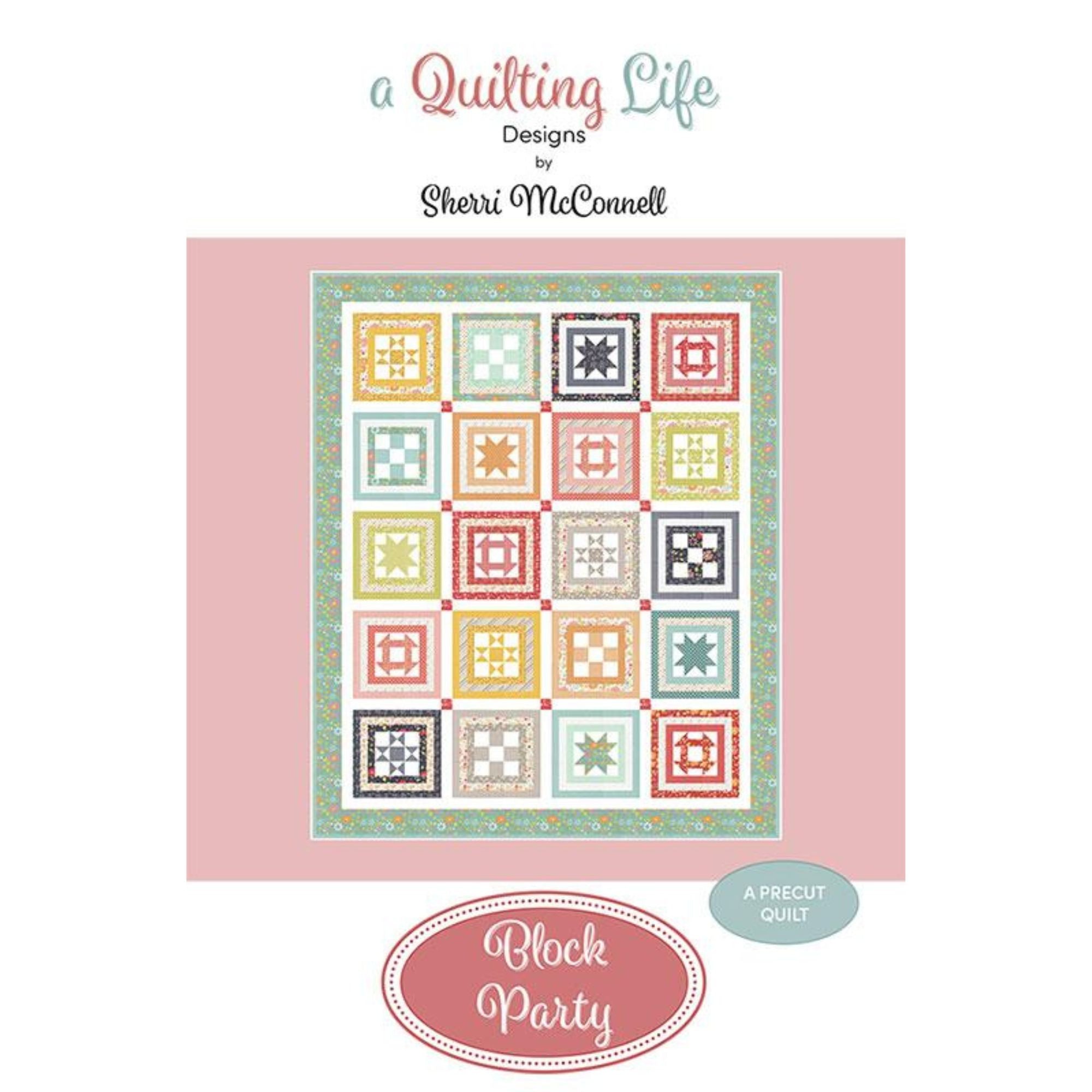 Block Party Custom Quilt Kit With Delightfully Yours by Sherri & Chelsi for Moda Fabrics | 63" x 76 1/2"