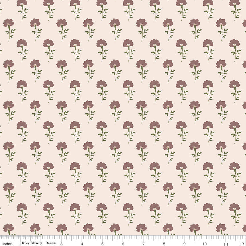 Threads of Grace Flora Latte Yardage by Kassidy Grace for Riley Blake Designs | C16821-LATTE